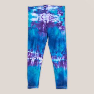 Aphrodite Tie Dye Yoga Leggings in Purple + Blue Hand Dyed Pants by Akasha Sun